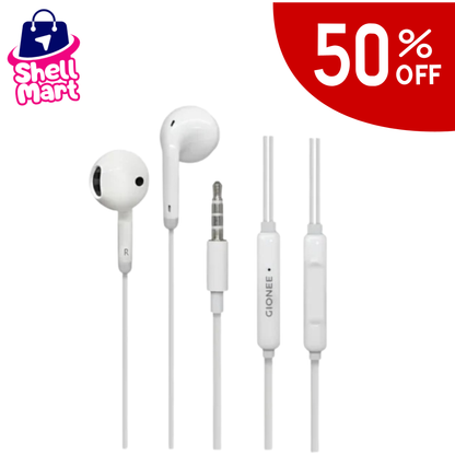Gionee Original Handsfree Earphones – Deep Bass & Built-In Mic