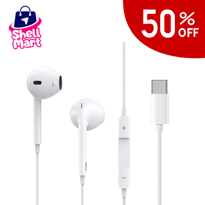 Gionee Type-C Handsfree Earphones – Wired USB-C with Mic & Bass